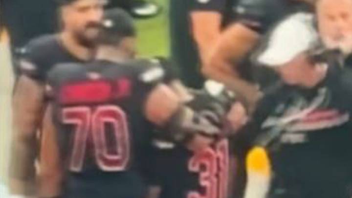 Shocking moment Arizona Cardinals coach appears to hit his own player after costly touchdown mistake