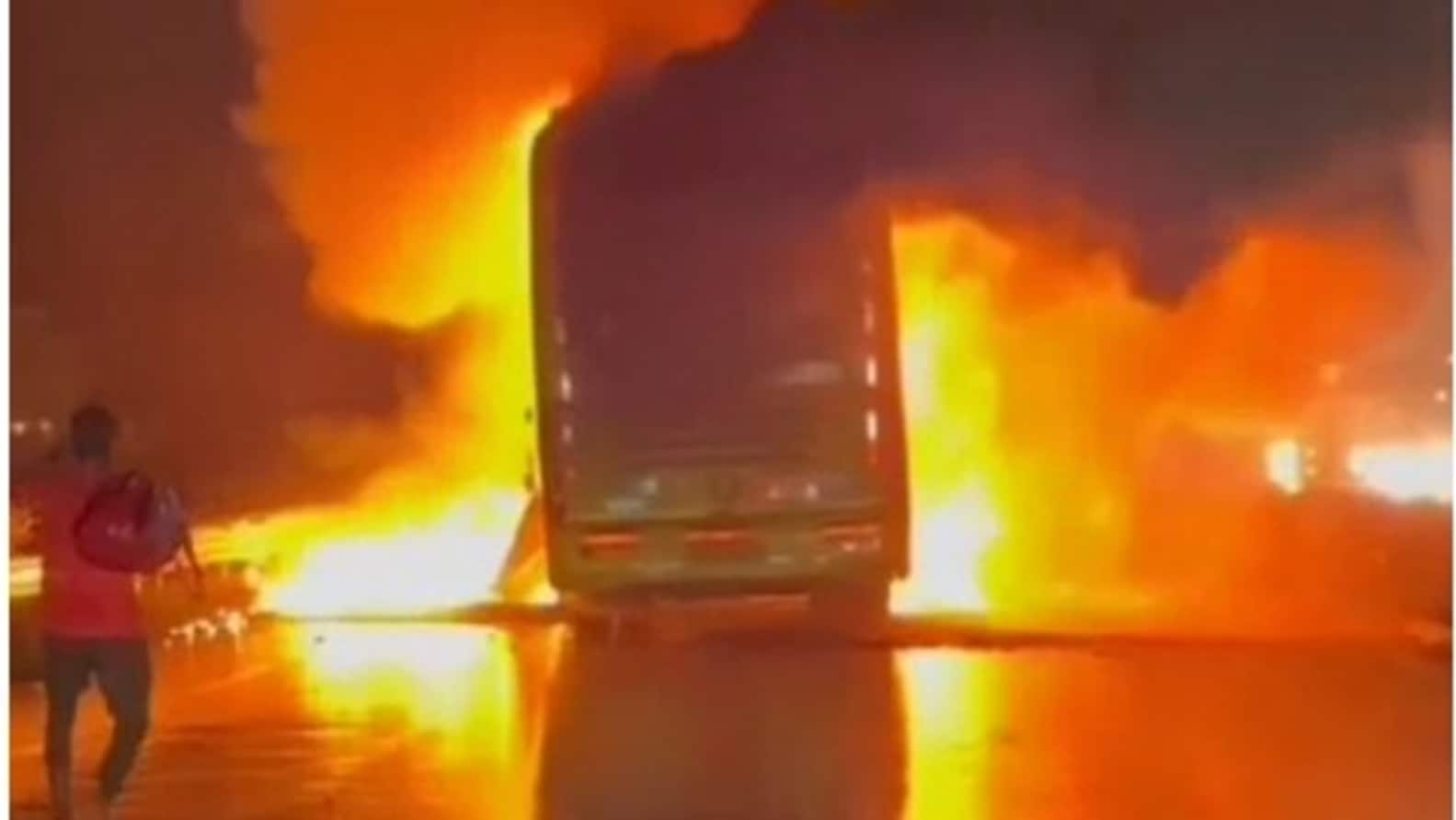 Bus Tragedy: 20 Dead, Several Injured as Private Bus Catches Fire in Andhra Pradesh