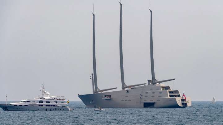Fury as ultra-lux £500m megayacht ‘A’ seized from Putin pal oligarch is costing city council £30K