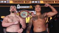 Joseph Parker flaunts bulky physique as he weighs in 20lbs heavier than Fabio Wardley