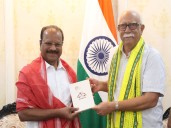 Tripura Governor welcomes Goa Governor in Agartala