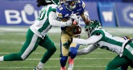 Bombers edge Riders to move closer to playoff spot