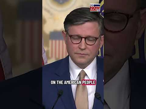 Speaker Johnson on President Trump reposting AI video.