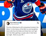 Montreal media STILL bitching about refs in Habs loss to Edmonton Oilers