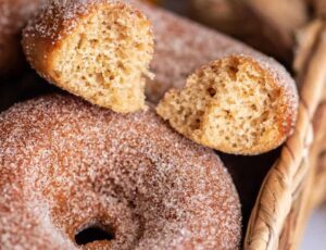 Fluffy baked apple cider donuts