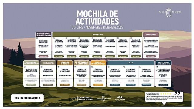 La "Mochila de Actividades" ofrece más de 25 propuestas para disfrutar de la naturaleza este otoño