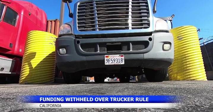 Federal funding withheld from California over truck driver language rules