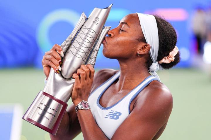 Coco Gauff beats Jessica Pegula to win the Wuhan Open in an all