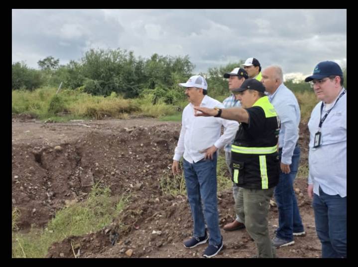 Realiza Javier Lamarque recorrido de supervision tras lluvias en Cajeme 
