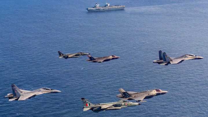 British F-35s Face Indian Su-30s and Jaguars During Mock Carrier Attack