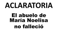 El abuelo de María Noelisa está vivo en Guasina