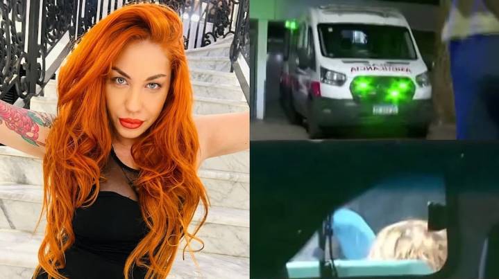 Así salió Lowrdez de Bandana en la ambulancia del SAME, tras horas de tensión por su estado de salud