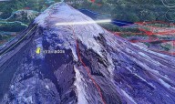 Dos personas se perdieron en la cara sur del volcán Lanín