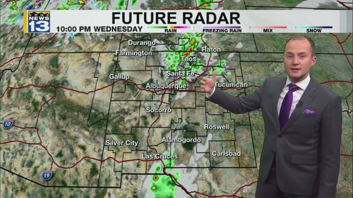 Storms move out of New Mexico tonight as drier weather moves in