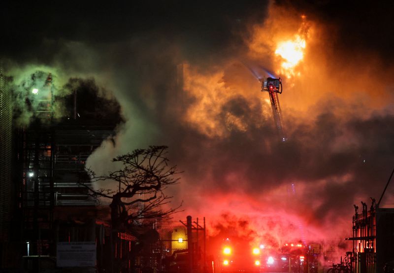 Massive fire erupts in jet fuel unit at Chevron's Los Angeles refinery
