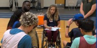 Savannah Gardner teaching wheelchair basketball, life skills at Lakeshore Foundation