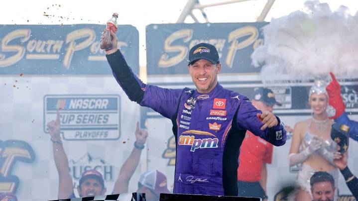 Denny Hamlin races for his dying father's last chance to see him win a NASCAR championship