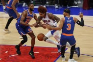 Knicks' Josh Hart ejected, injured in Abu Dhabi opener