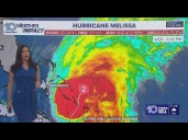Hurricane Melissa restrengthens to Category 2 storm, expected to move toward Bermuda