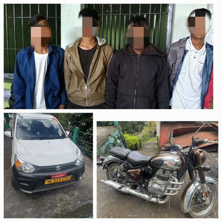 Meghalaya police nab 4 in Guwahati bike theft case