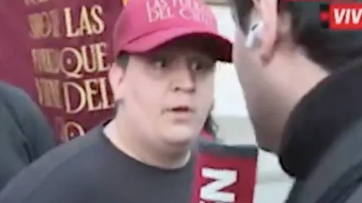 Libertarios increparon a Lautaro Maislin en la previa al acto de Javier Milei