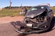 Choque múltiple en el cruce de la Ruta Nacional 5 y la Provincial 7