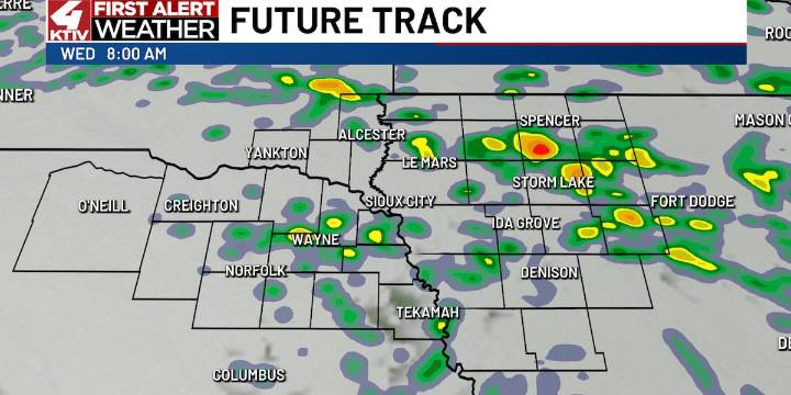 Some showers could linger into Wednesday although temperatures will start to warm