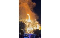 Video.- ¡Arde El Chamizal por pirotecnia en festival del vino!