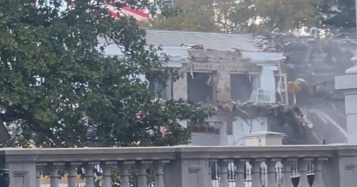 Donald Trump literally tearing down White House to build new ballroom