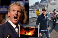 Gavin Newsom nursed bottle of tequila at home while LA burned and Trump lobbed blame