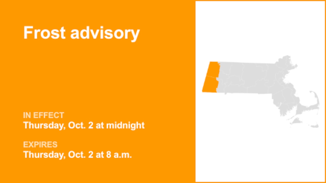 Update: Frost advisory in place for Berkshire County for Thursday