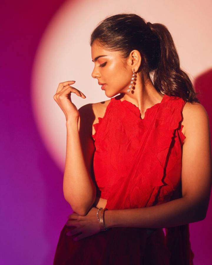 Lokah Beauty Turns Heads In Stunning Red Saree