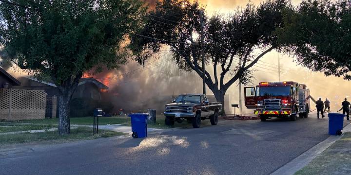 Two families lose homes in Laredo house fire