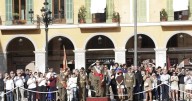 Los militares celebran el Día de la Fiesta Nacional en la Plaça Major de Palma: «Unión y hermanamiento»