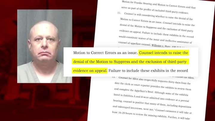 Richard Allen's attorneys reveal strategy in appeal of Delphi murders conviction