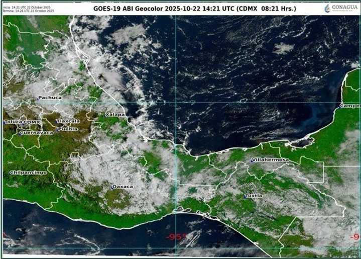 Pronostican lluvias muy fuertes en Veracruz, Tabasco, Oaxaca, Chiapas y Puebla