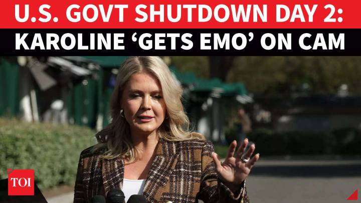 US Govt Shutdown Day 2: Leavitt Slaps Democrats With ‘Hard Truths’ As Standoff Drags On