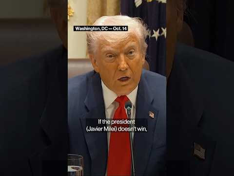 Trump Says ‘We’re Gone’ If Milei Doesn’t Prevail in Midterms