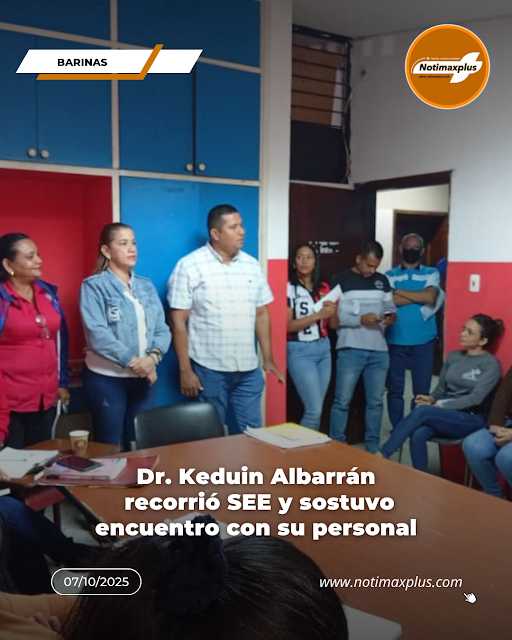 Dr. Keduin Albarrán recorrió SEE y sostuvo encuentro con su personal