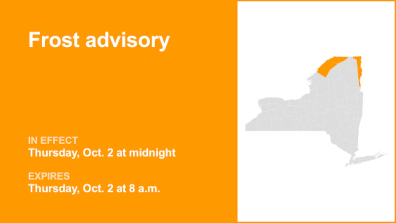 NY weather: Frost advisory affecting New York Thursday – temperatures could sink to 32