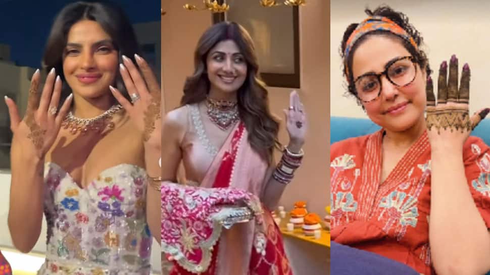 Karwa Chauth 2025 Celebrity Latest Mehendi Designs: Priyanka Chopra, Shilpa Shetty, Hina Khan & Others Share Beautiful Trendy Design