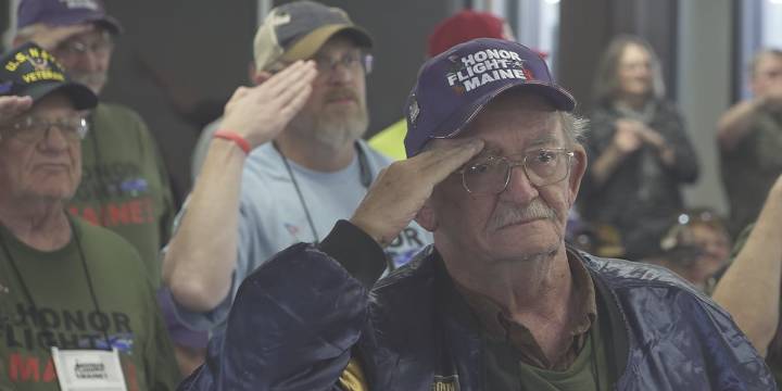 Maine Veterans welcomed home after Honor Flight to Washington, D.C.