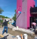 Pintaron el exterior del edificio del CURS