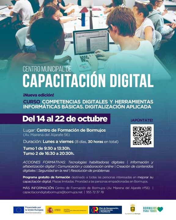Bormujos lanza un curso gratuito de competencias digitales y herramientas informáticas básicas