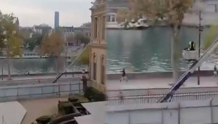Video registró como ladrones del Museo del Louvre escaparon por un montacargas