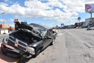 Accidente en la Tecnológico: derriban poste de alumbrado