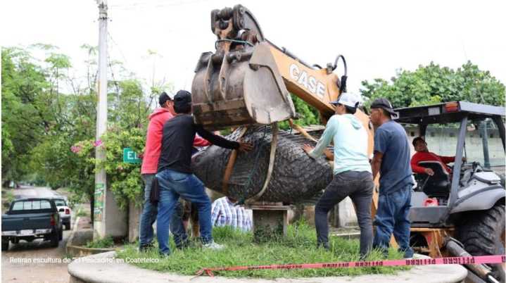 Retiran escultura de “El Pescadito” en Coatetelco