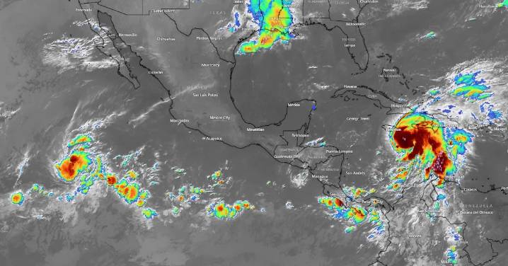Hasta 50 mm en seis estados de México; alertan por rachas de viento y descenso térmico