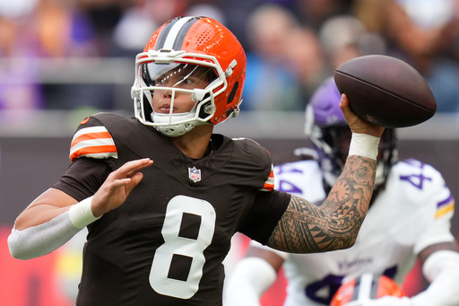 Dillon Gabriel leads two scoring drives as Browns lead Vikings in rookie QB's first NFL start