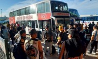 Varios colesctivos con hinchas Aurinegros ayer fueron frenados en Arroyo Verde donde no los dejaron continuar su viaje.
